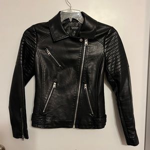 Topshop Black Leather Jacket